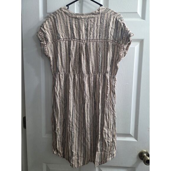 Sweet Wanderer Maternity Dress Boho Beige with Black loose flowy. XL - Picture 7 of 10